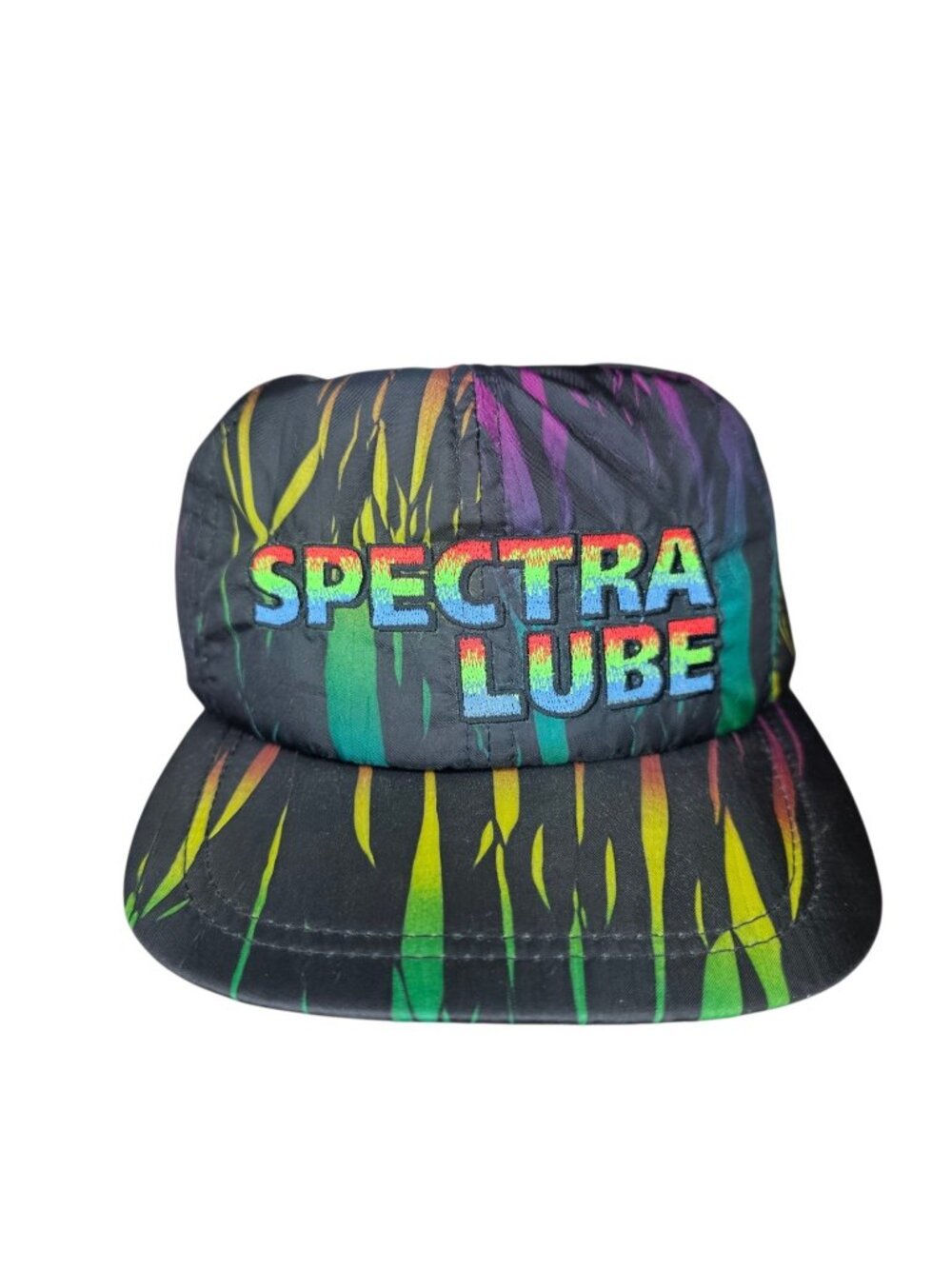 VTG Spectra Lube Black Rainbow Snapback Hat Cap Streetwear K Products USA Made